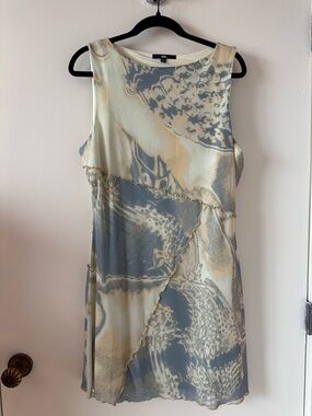 Vans Blue and Cream Sleeveless Mini Dress